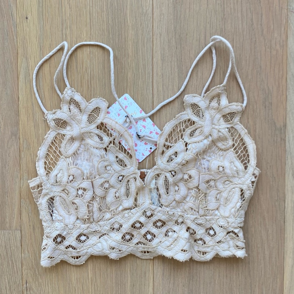 NWT Free People Adella Bralette in Nude size XS